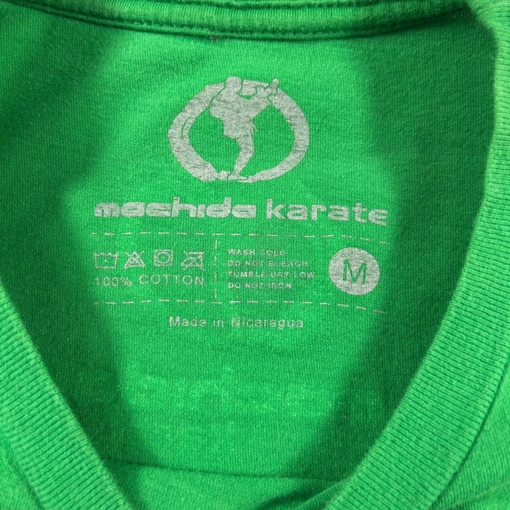 FLAWED Roots of Fight Machida Karate Brazil Graphic T-Shirt Men Medium Green MMA - Picture 3 of 10